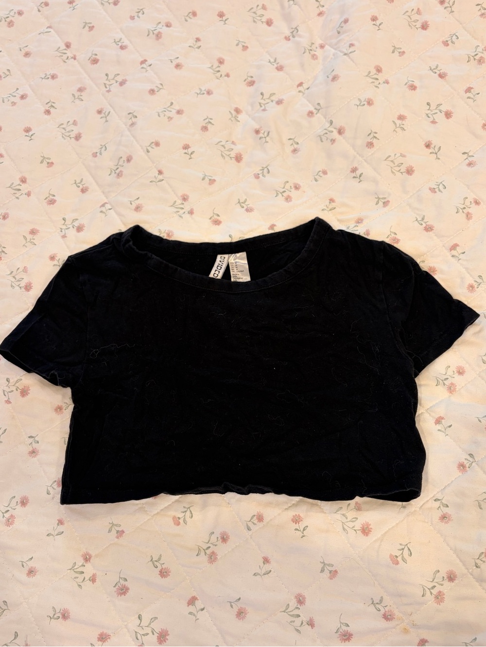 Classic Black Cropped Tee